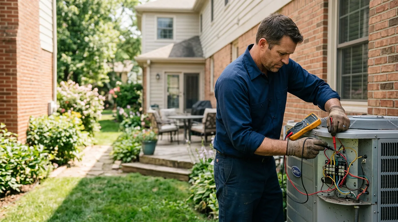 HVAC technician working near Mineola, IA